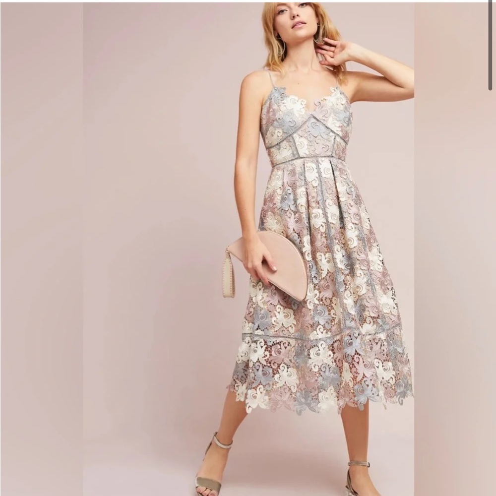 Anthropologie Eri + Ali Everleigh Lace Embroidered dress